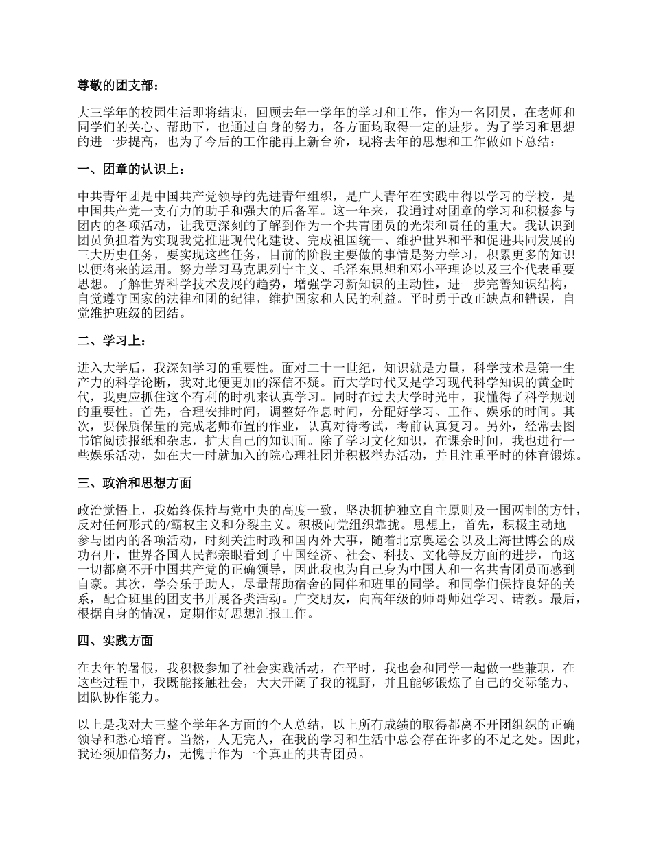 中国共青团团员自我鉴定.docx_第2页