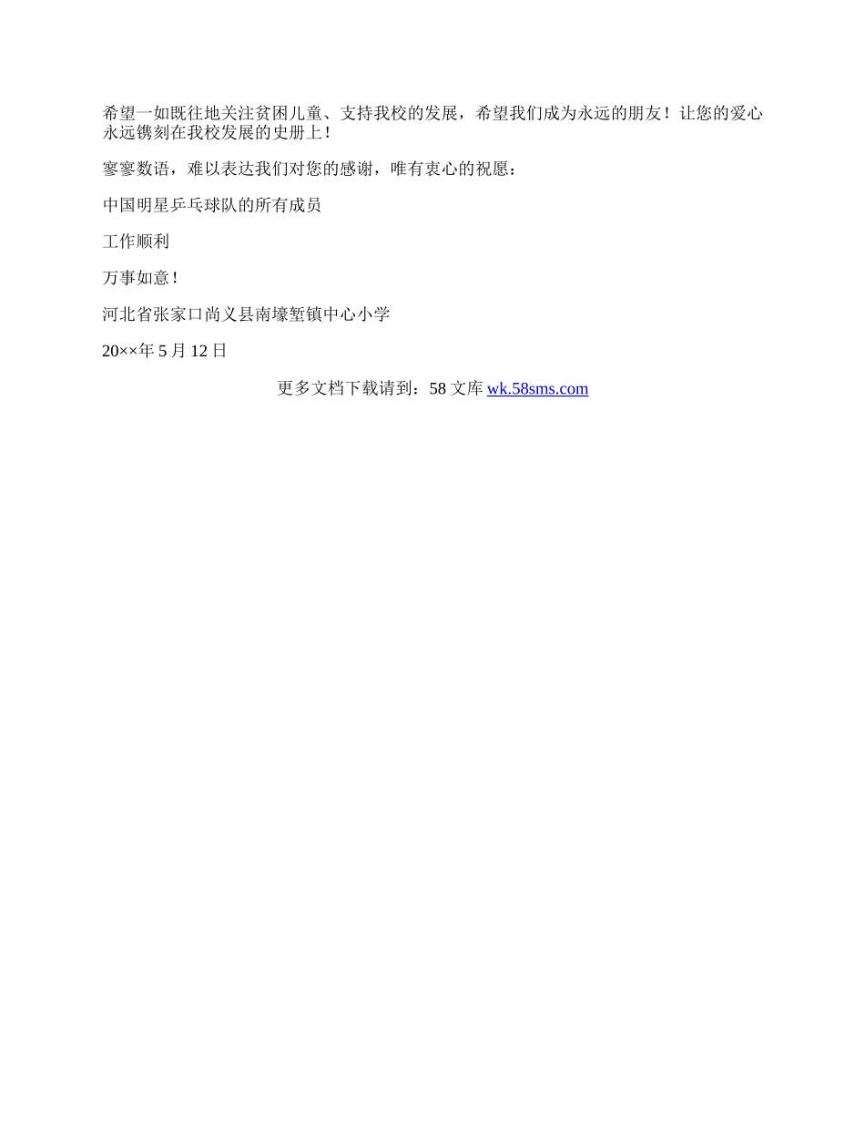 资助贫困儿童的感谢信.docx_第2页