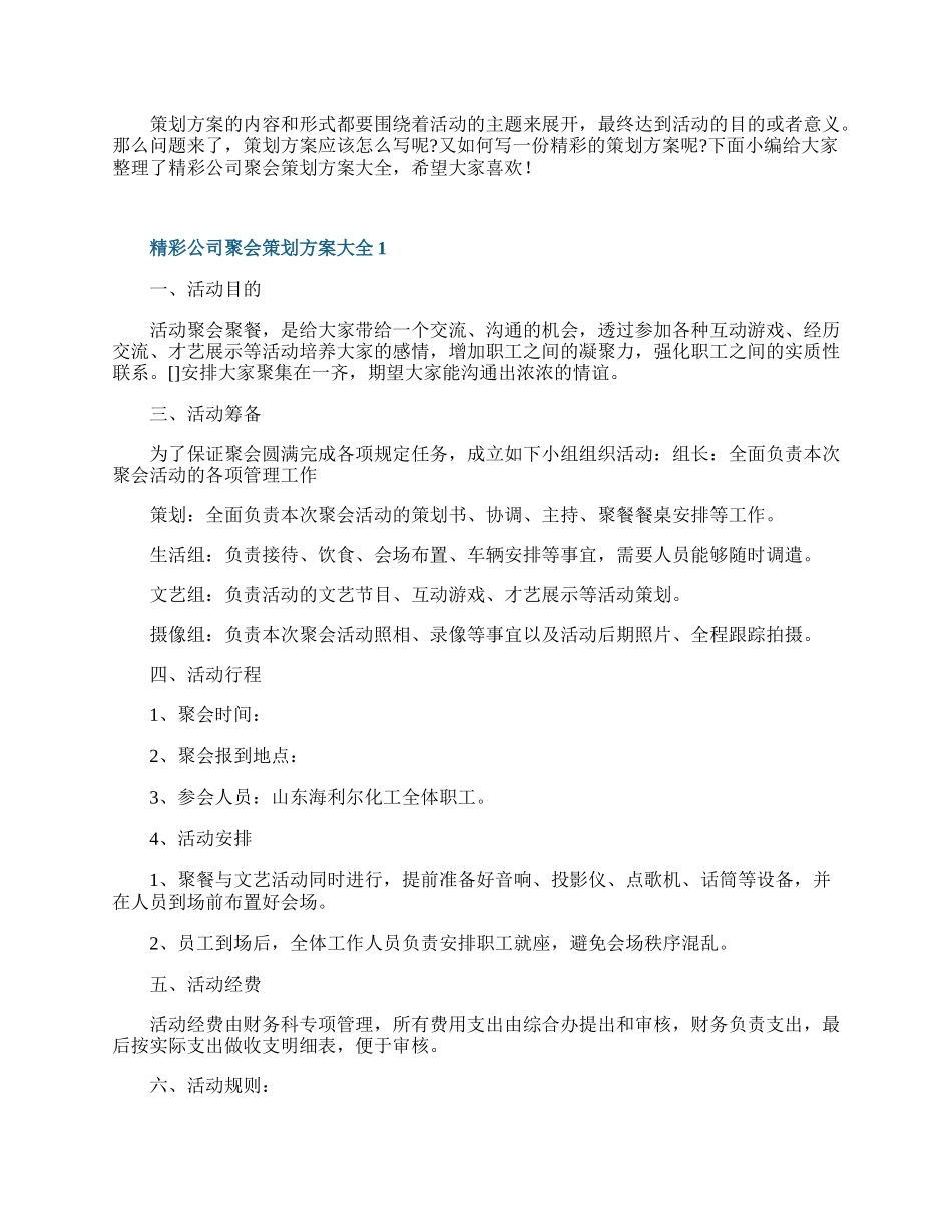 精彩公司聚会策划方案大全.docx_第1页