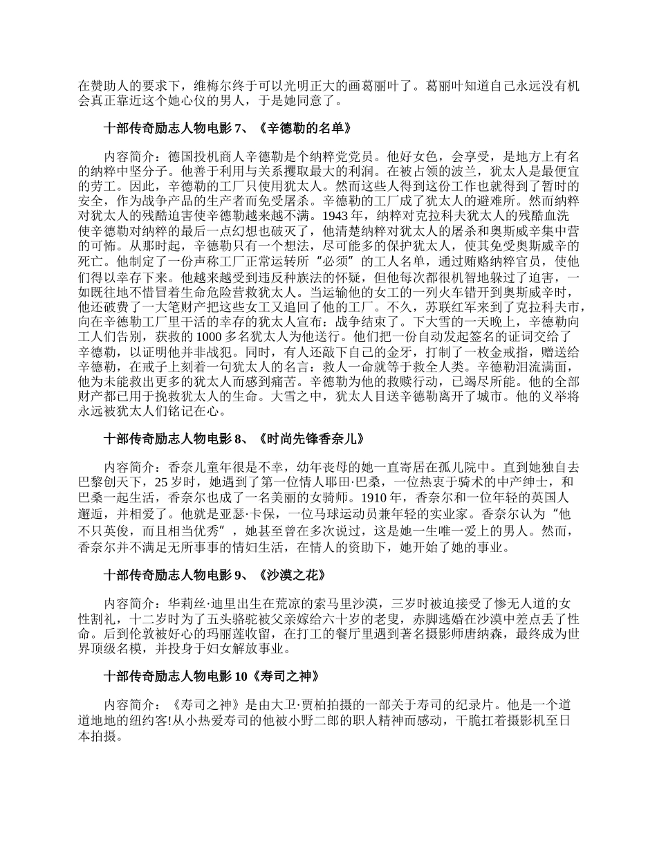 十部传奇励志人物电影精选推荐.docx_第3页