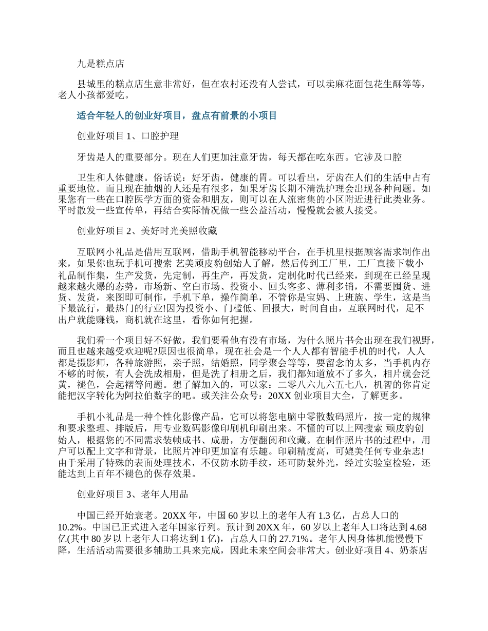 适合创业的项目分享.docx_第2页