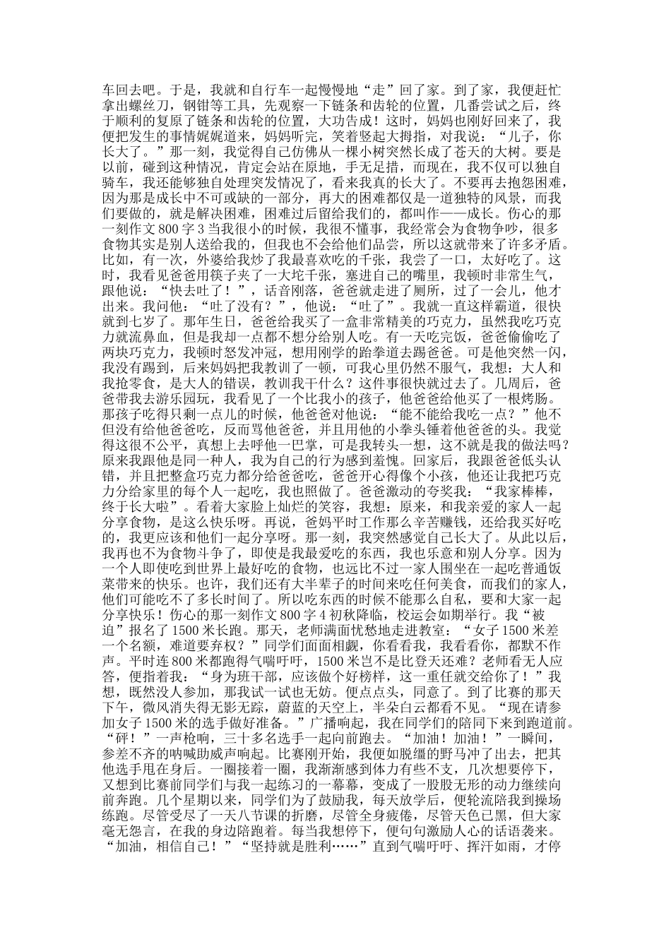 伤心的那一刻作文800字.docx_第2页