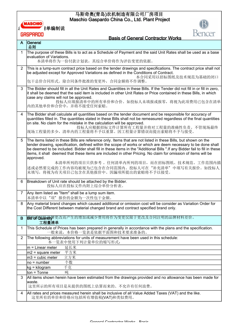 工业厂房工程量造价清单.xlsx_第1页