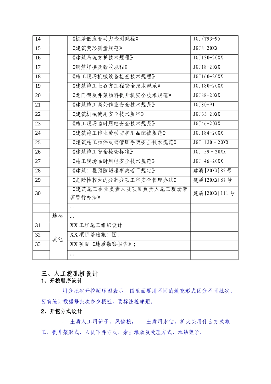 XX项目人工挖孔桩安全专项施工方案编制、审核要点.doc_第2页