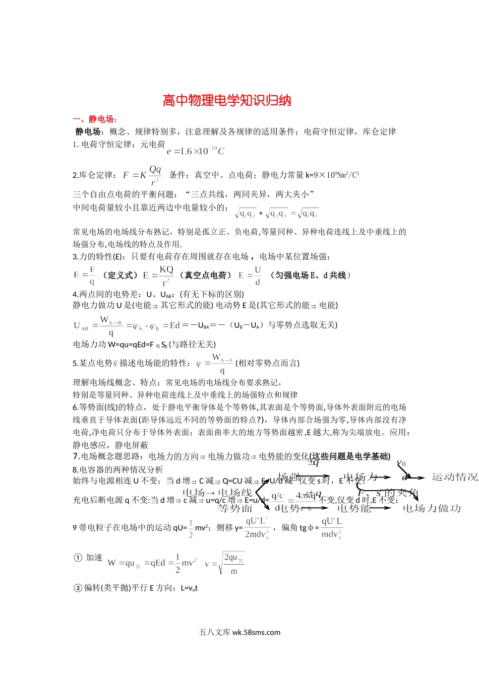 6高中物理电学知识归纳.doc_第1页