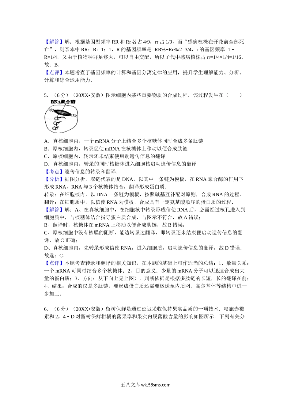 20XX年安徽高考生物真题及答案(2).doc_第3页