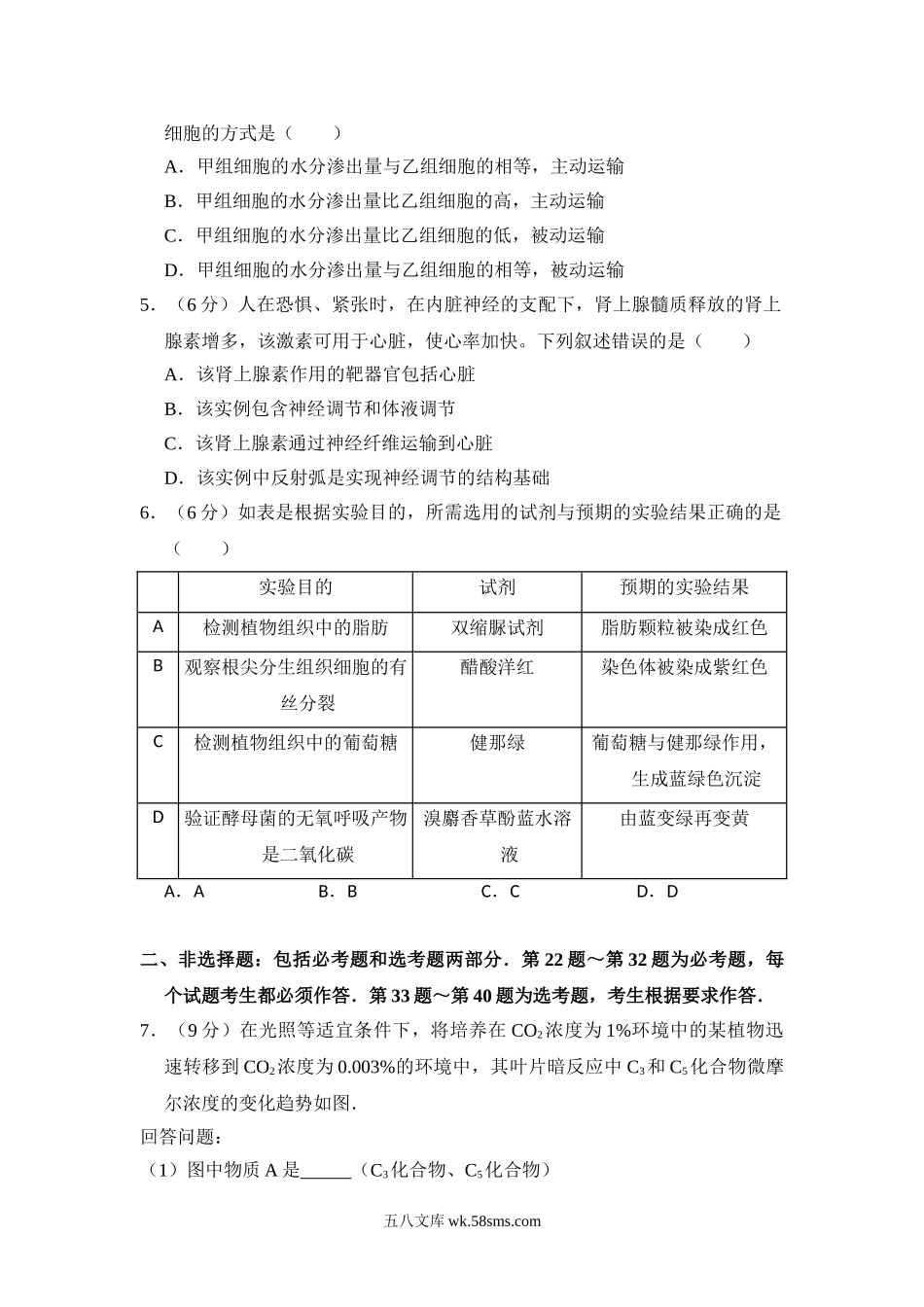 20XX年全国统一高考生物试卷（新课标）（含解析版）(1).doc_第2页