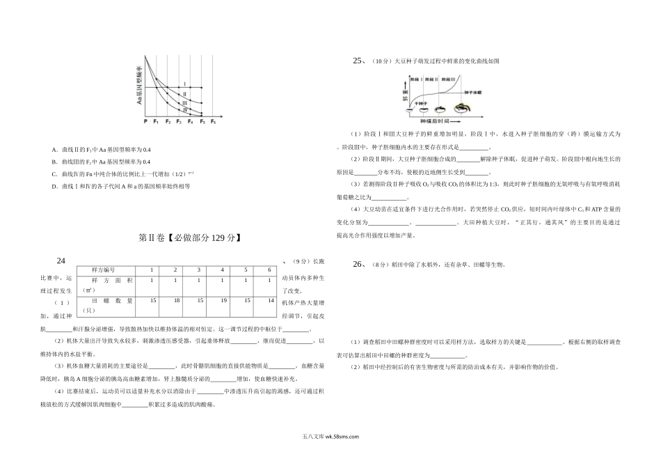 20XX年高考真题 生物(山东卷)（原卷版）.docx_第2页