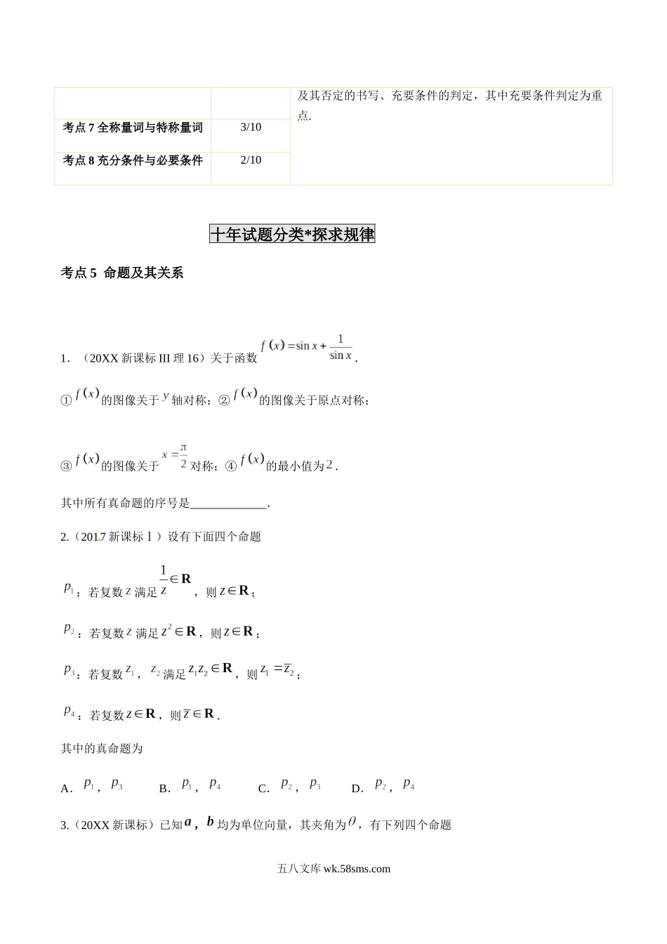 专题02  常用逻辑用语（原卷版）.docx_第2页