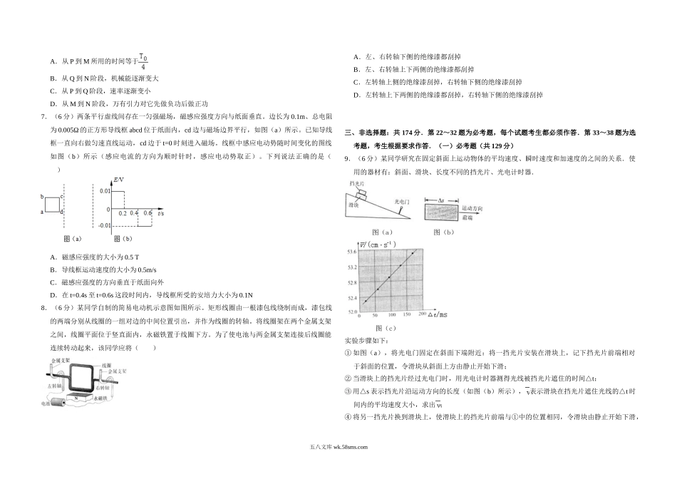 2017年全国统一高考物理试卷（新课标ⅱ）（含解析版）.doc_第2页