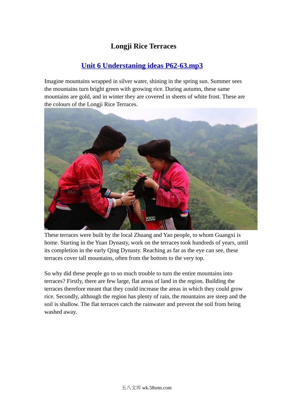 Longji Rice Terraces P62-63.doc_第1页