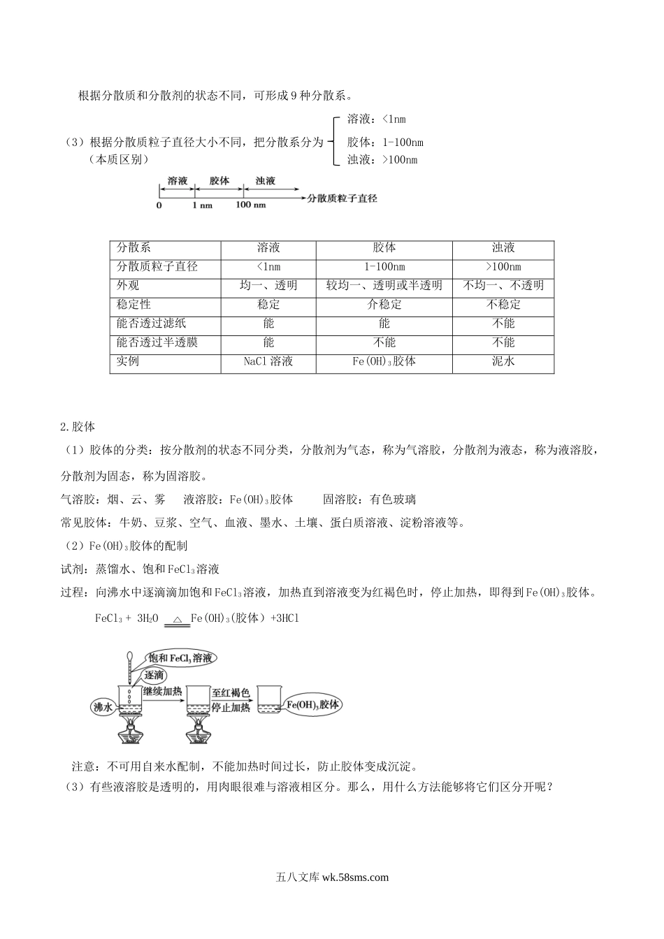 化学（人教版）_新高一化学暑假讲义_新高一化学（第1套）_学生版文件夹（目录不含答案或解析）目录与教师版一致_讲义03 物质的分类及转化（学生版）- 新高一化学暑假精品讲义  .doc_第3页