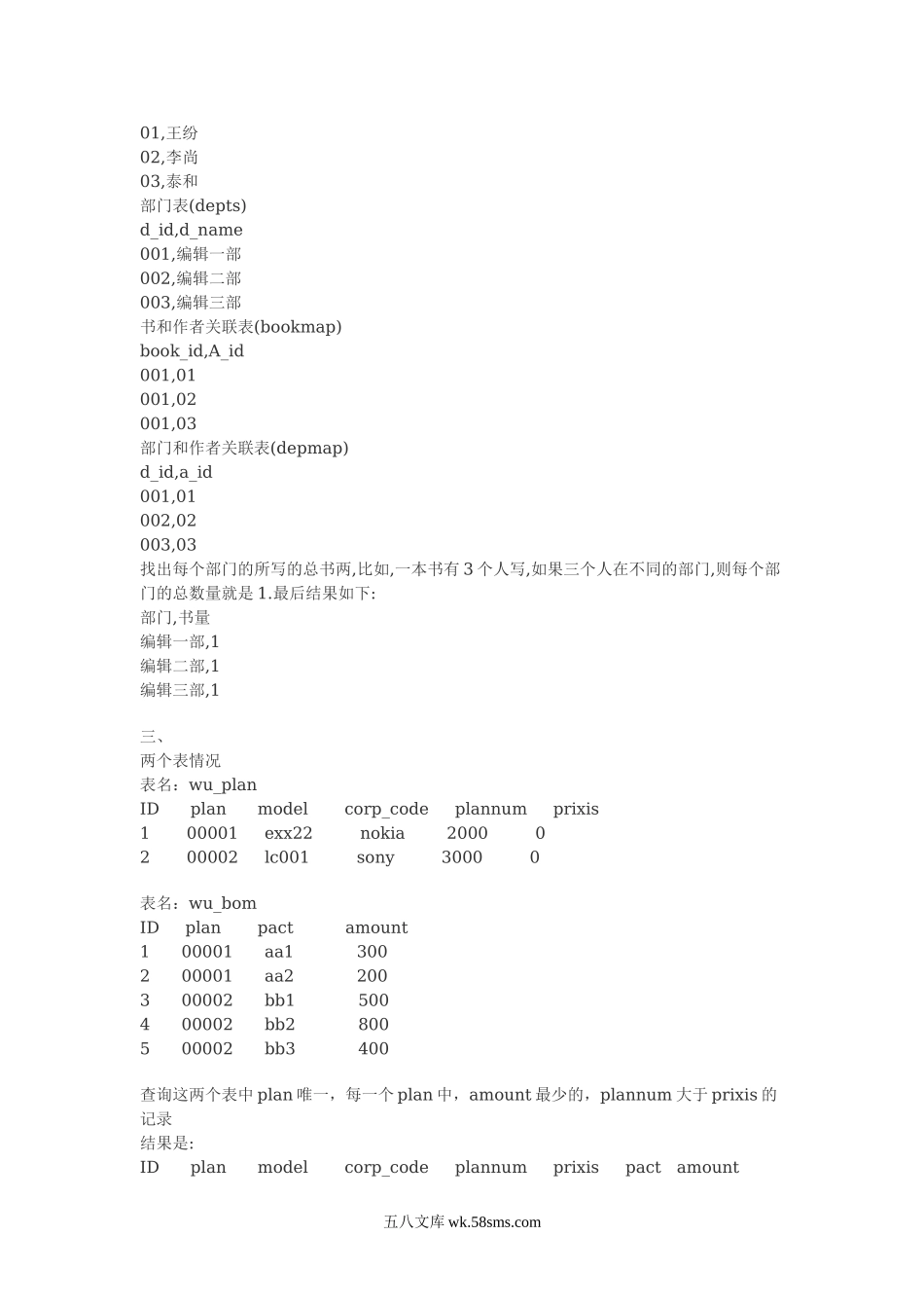 数据库面试题(SQL+ORACLE)..doc_第3页