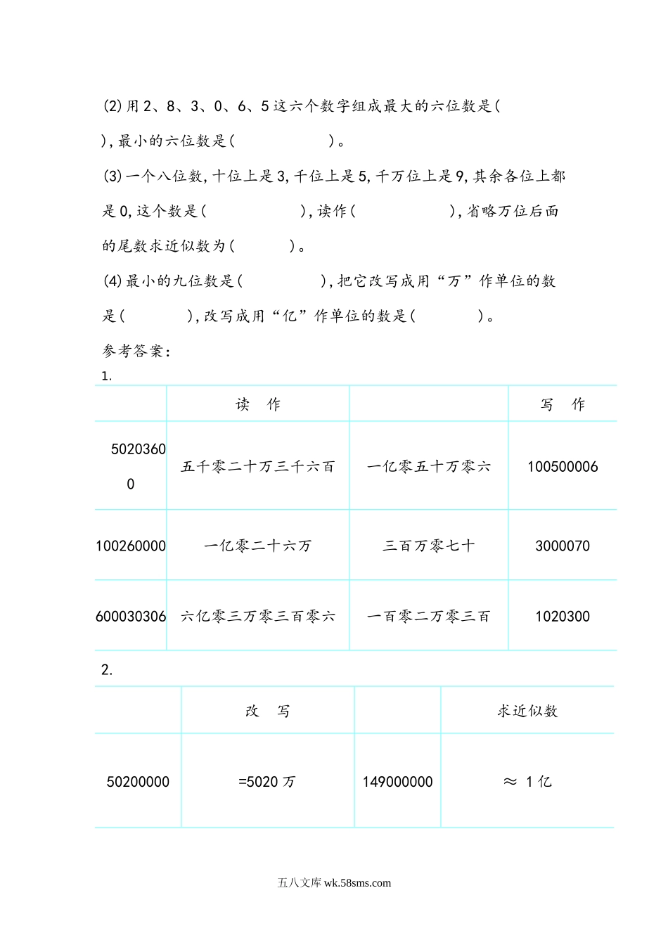 小学六年级数学下册_3-11-4-2、练习题、作业、试题、试卷_北师大版_课时练_总复习.1 数与代数_1.2 整数（1）.docx_第2页