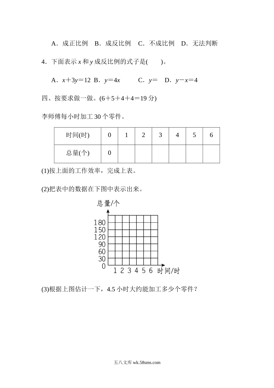 小学六年级数学下册_3-11-4-2、练习题、作业、试题、试卷_青岛版_周测培优卷_周测培优卷5.docx_第3页