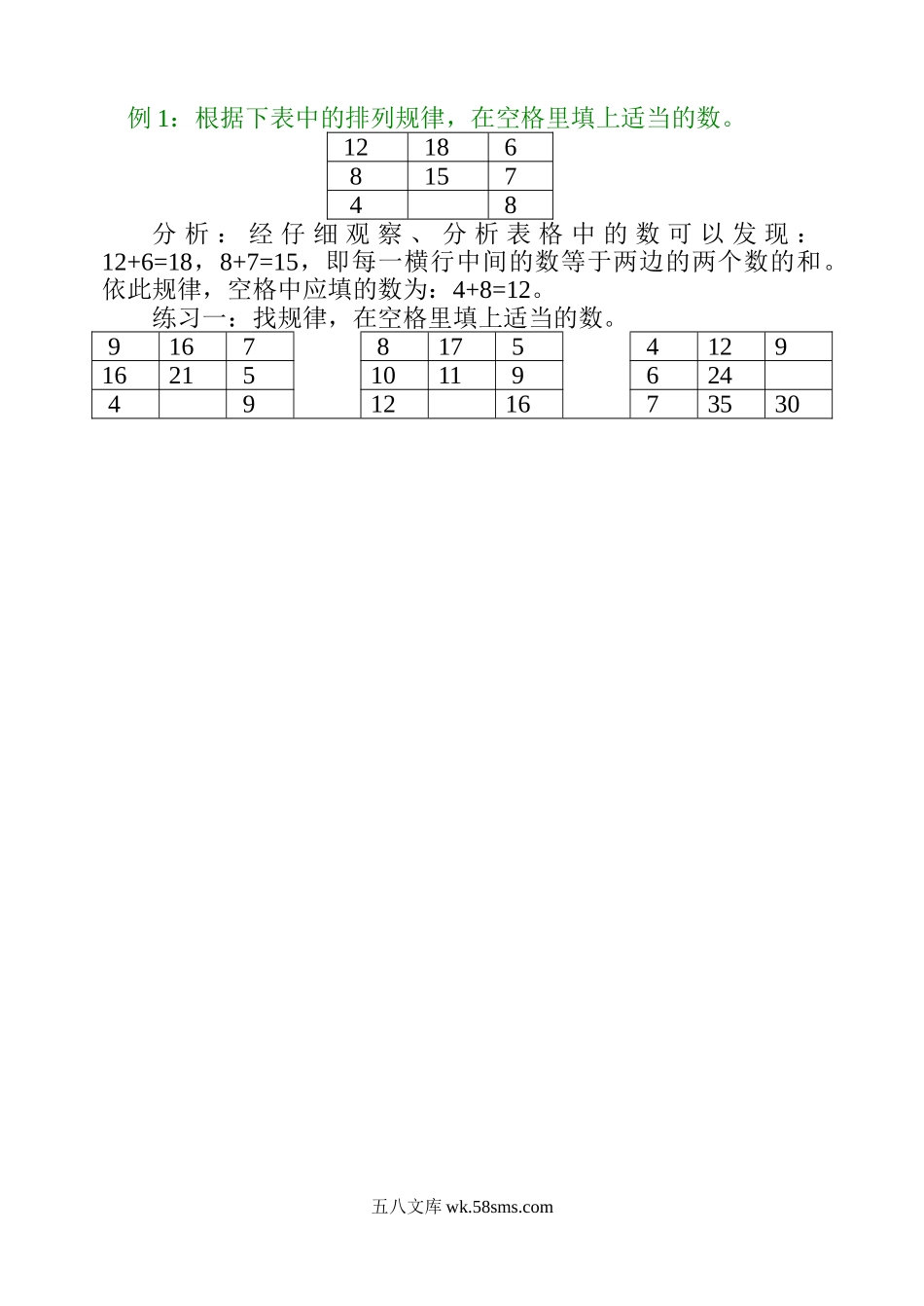 精品课程合集_小学奥数举一反三_【4】四年级奥数《举一反三》配套讲义课件_举一反三4年级课件配套教材讲义_举一反三-四年级奥数分册_第二周 找规律（二）.doc_第2页