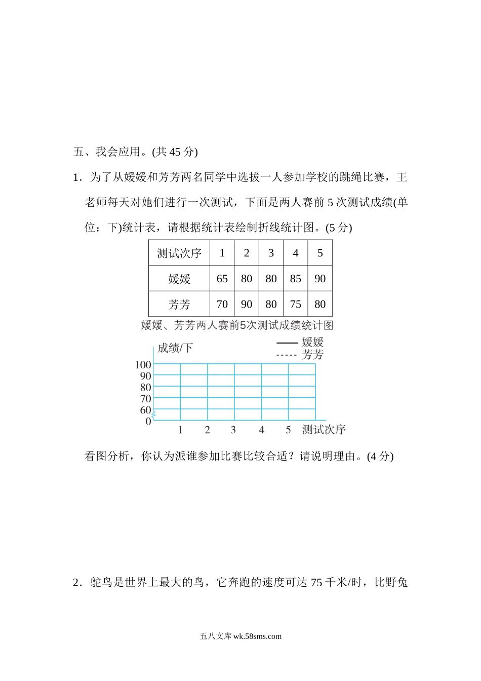 小学五年级数学下册_3-10-4-2、练习题、作业、试题、试卷_北师大版_专项练习_北师大五年级下册数学专项试卷-重难点突破卷3  稍复杂应用题的整理与提升.docx_第3页