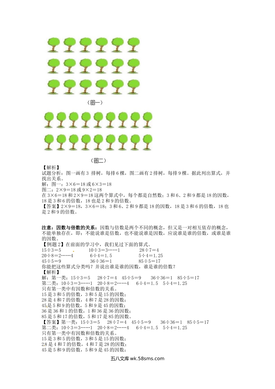 小学五年级数学下册_3-10-4-2、练习题、作业、试题、试卷_苏教版_课时练_【精品】五年级下册数学同步讲练测-第二单元第1课 因数与倍数的意义-人教新课标版（喜子的商铺）.docx_第2页