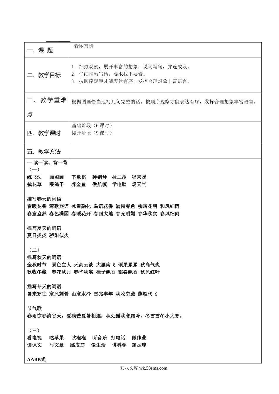 小学二年级语文上册_3-7-1-3、课件、讲义、教案_二年级上册-语文看图写话-专项练习资料-家长教学教案.doc_第1页