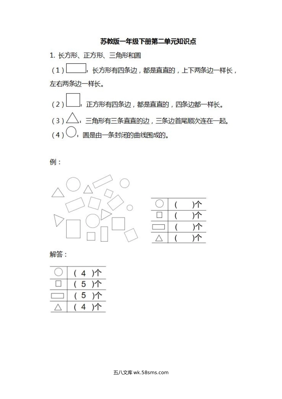 小学一年级数学下册_3-6-4-1、复习、知识点、归纳汇总_苏教版_苏教版数学一年级下册知识汇总.docx_第2页