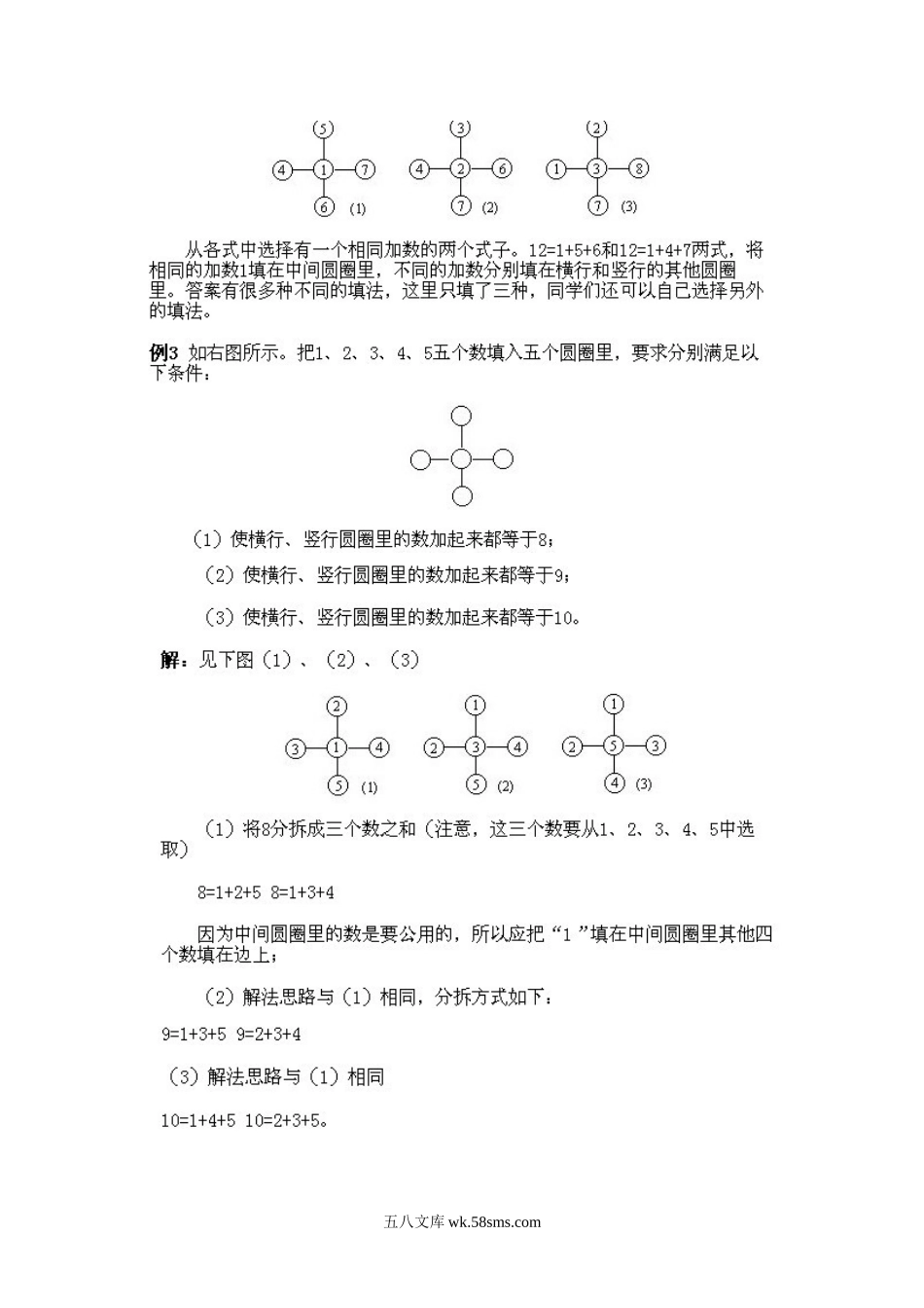 小学一年级下册数学奥数知识点讲解第7课《填图与拆数1》试题附答案.doc_第3页