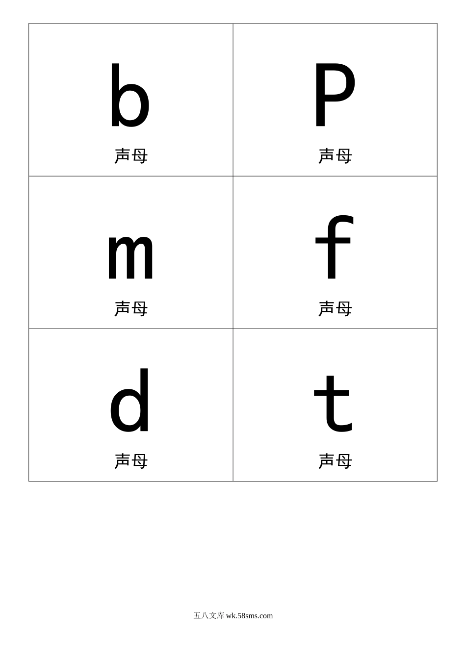 小学一年级语文上册_3-6-1-1、复习、知识点、归纳汇总_通用_小学一年级上册语文资料-汉语拼音卡片打印版(A4纸拼音卡片).docx_第1页