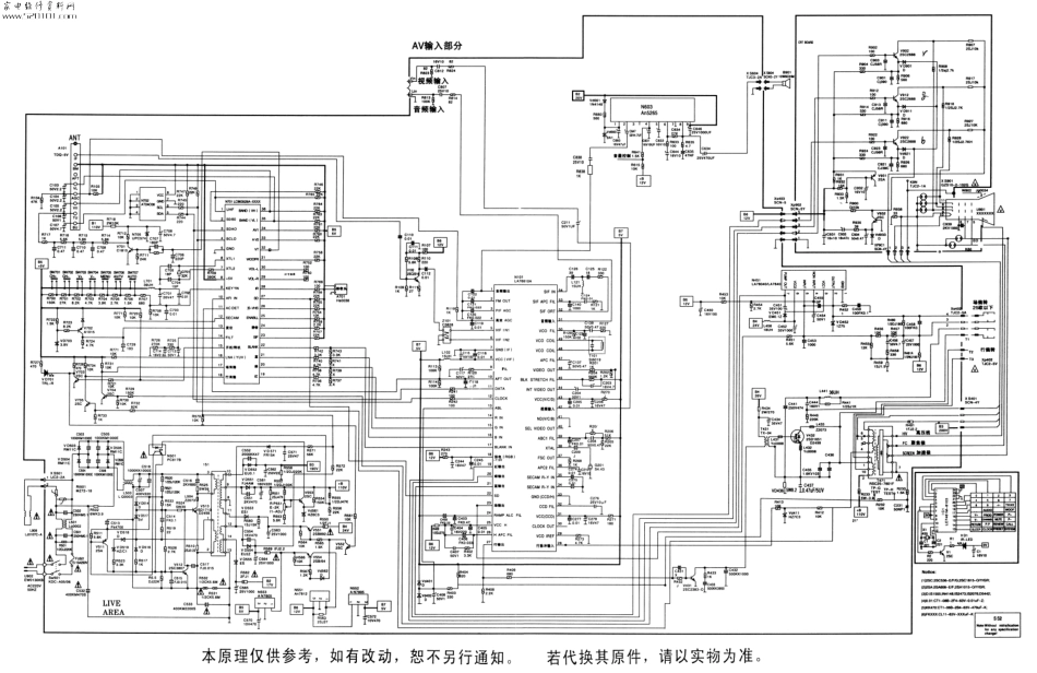 组装机采用LC863528C-55K7 LA76810芯片的彩电电路原理图_LC863528C-55K7+LA76810.pdf_第1页