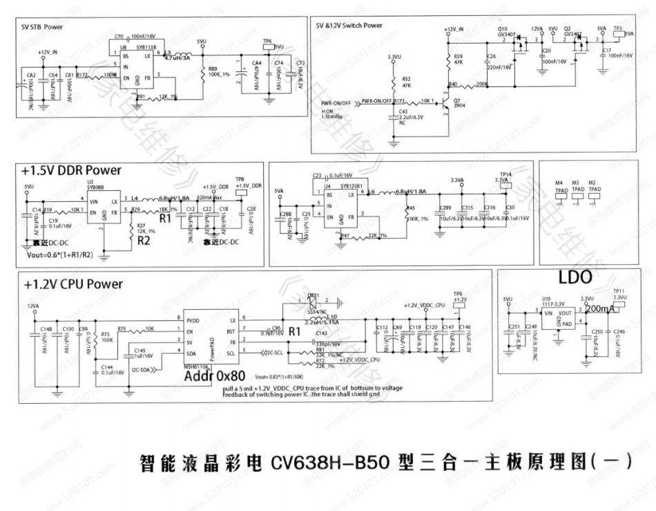 智能液晶电视CV638H-B50三合一主板电路原理图.pdf_第1页