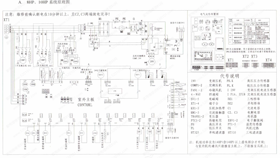 志高CMV-V系列直流变频多联机室外机8HP和10HP系统原理图.pdf_第1页