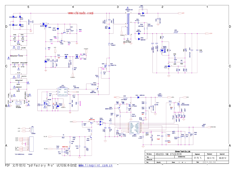 长虹液晶HSU25D-1M6 375电源板电路图.pdf_第1页