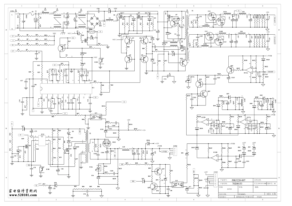 长虹液晶JSK3220-007 SCH电源板电路图.pdf_第1页