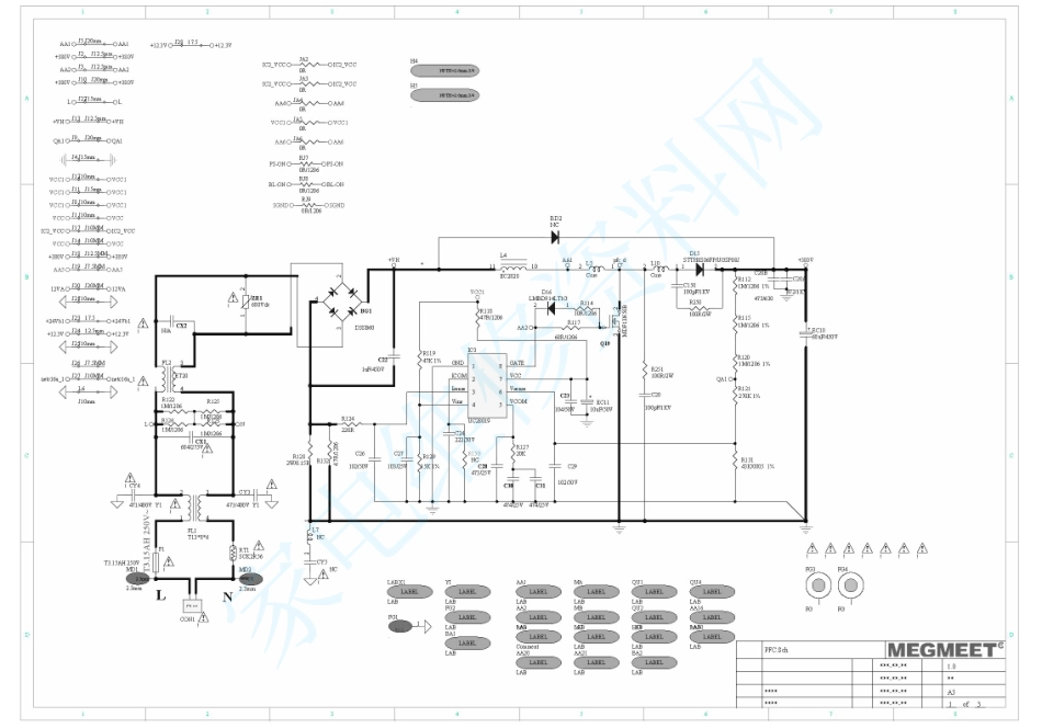 长虹彩电MPM50S-1M2 3A0电源原理图.pdf_第1页