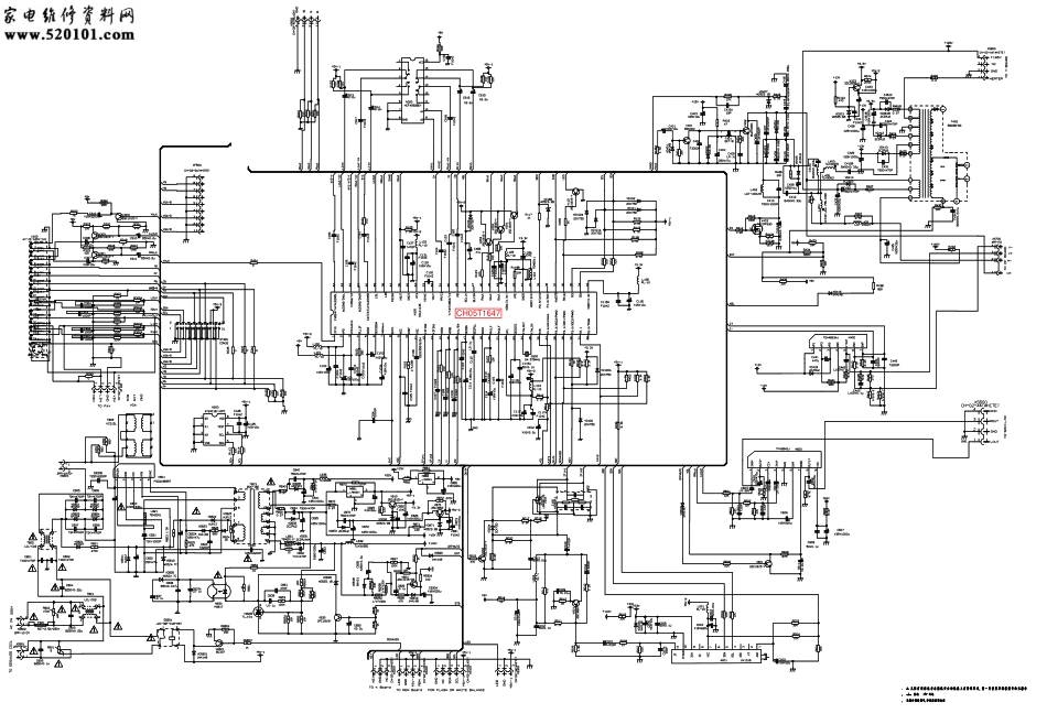 长虹彩电采用CH05T1647F芯片电路原理图.pdf_第1页