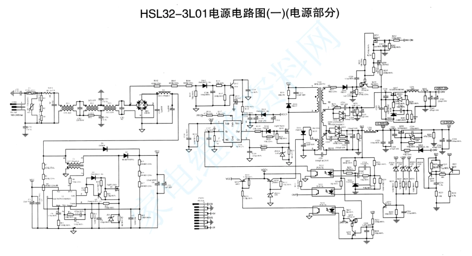 长虹彩电HSL32-3L01电源板电路图（含电源和逆变）.pdf_第1页