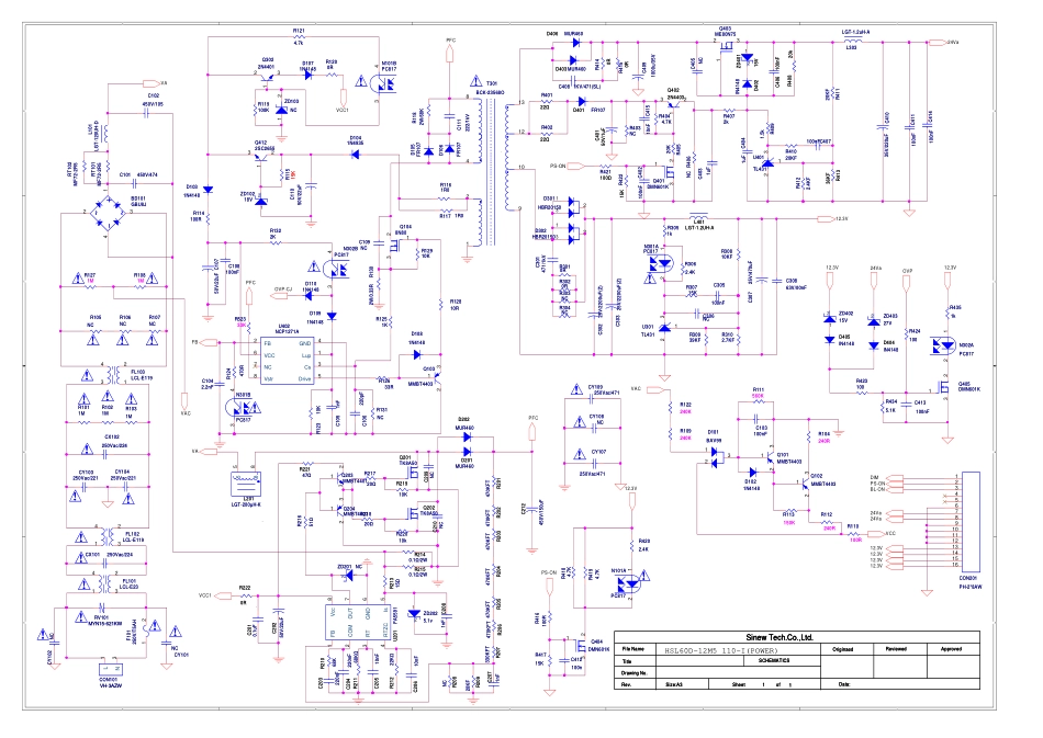 长虹UD55C6000iD液晶电视（HSL60D-12M7 111-1电源板）电路原理图.pdf_第1页