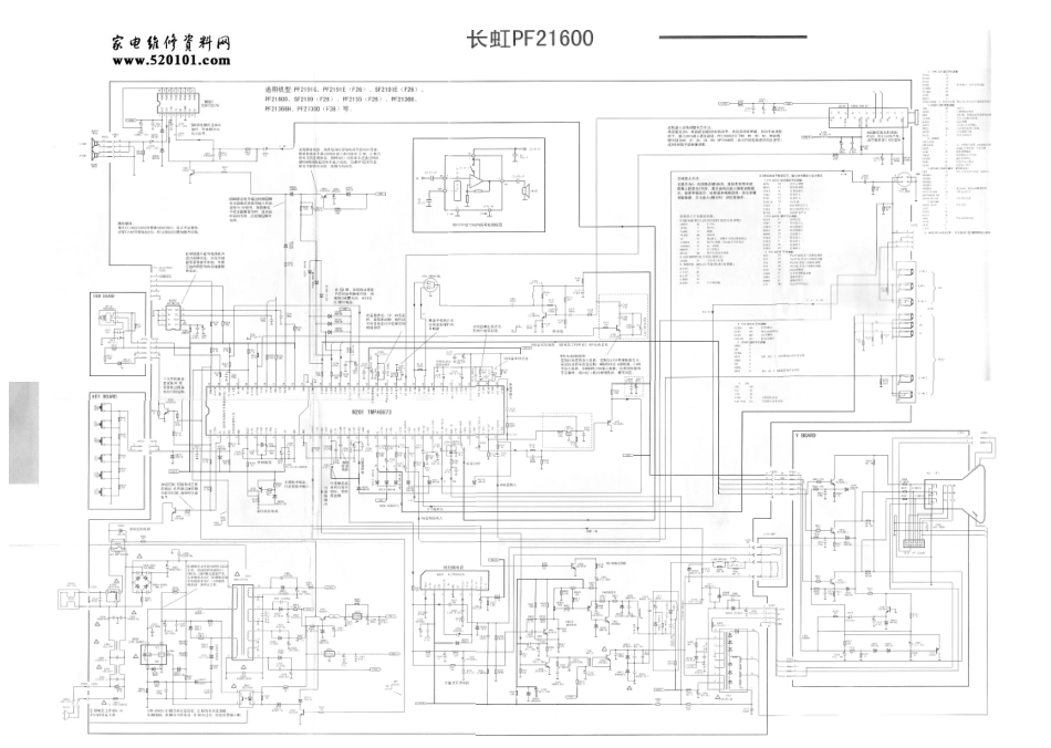 长虹PF21600彩电电视机（TMPA8873 E-STV9302A）电路原理图.pdf_第1页