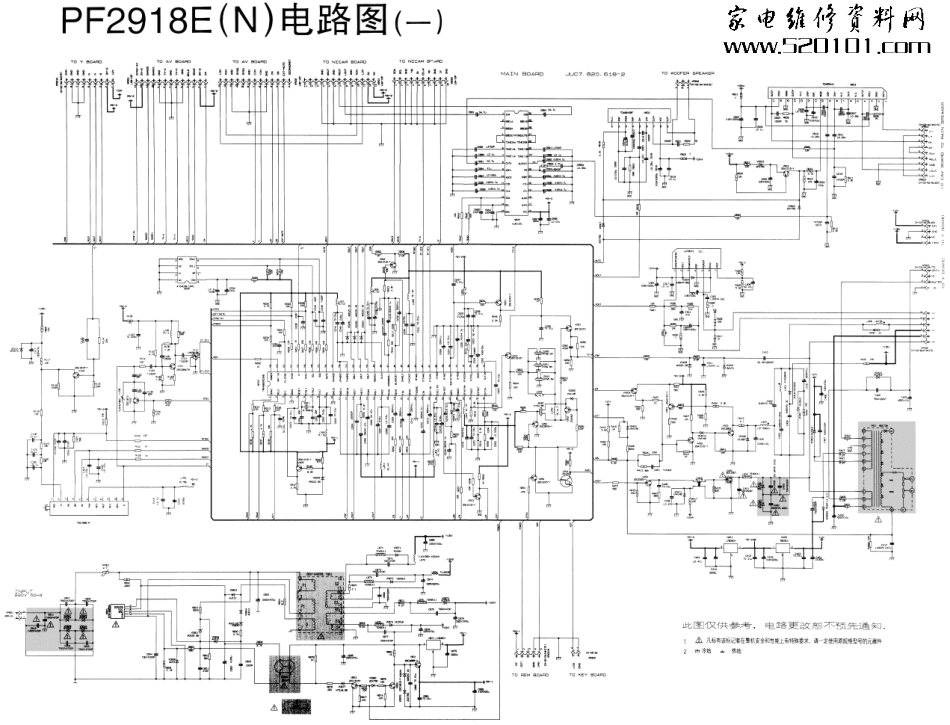 长虹PF2918E(N)(TMPA8829PSNG)彩电电路原理图_长虹PF2918E(N)(TMPA8829PSNG)电路图纸原理图.pdf_第1页