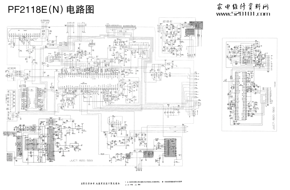 长虹PF2118E（N）彩电电路原理图_长虹PF2118E（N）彩电电路原理图.pdf_第1页