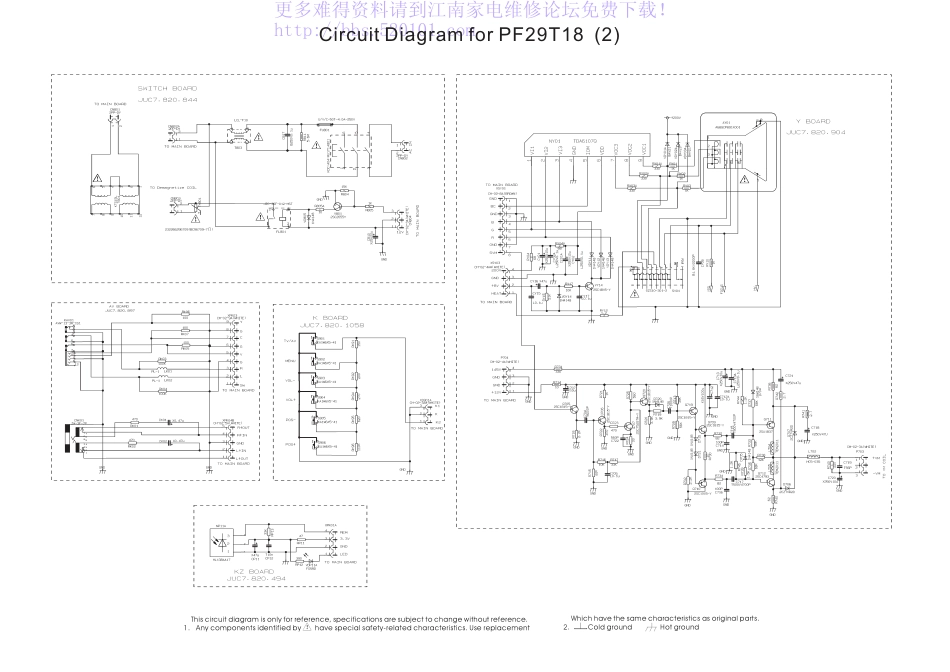 长虹PF29T18彩电原理图_长虹PF29T18彩电图纸.pdf_第1页