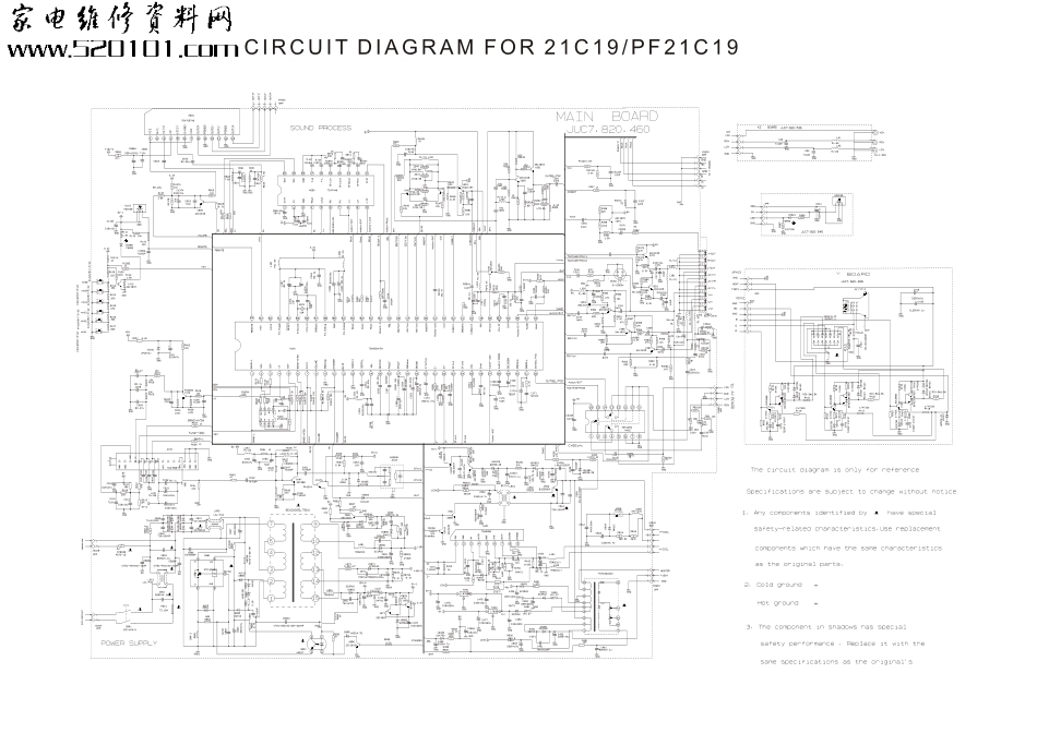 长虹PF21C19彩电原理图_长虹PF21C19彩电图纸.pdf_第1页