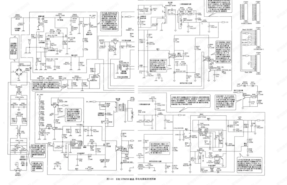 长虹LT26510液晶电视电源板电路图（带电路注解）.pdf_第1页