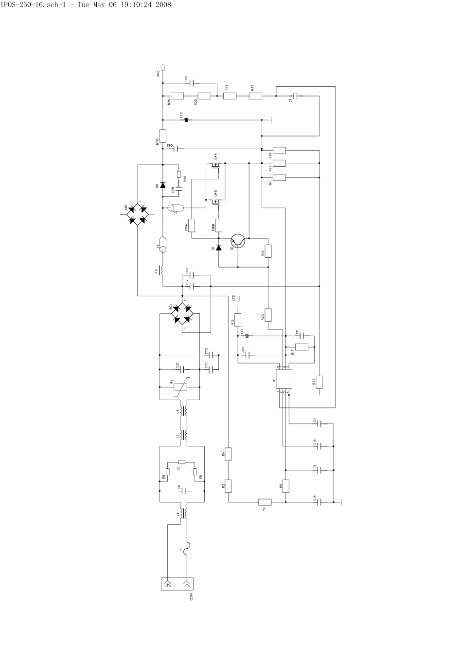 长虹IPOS S250-16电源板电路图.pdf_第1页