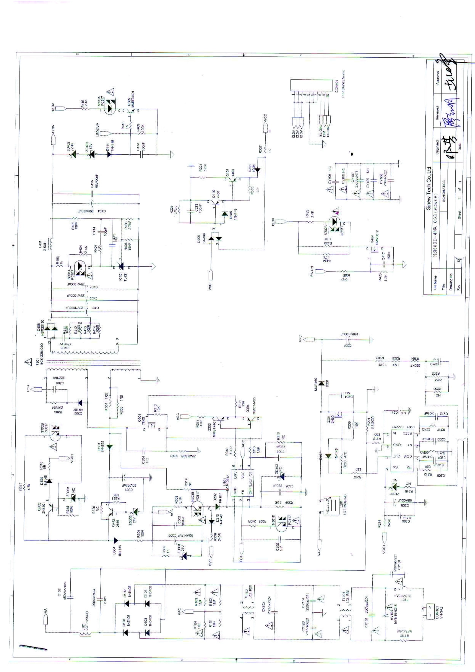 长虹HSM40D-4MA093电源板电路原理图.pdf_第1页