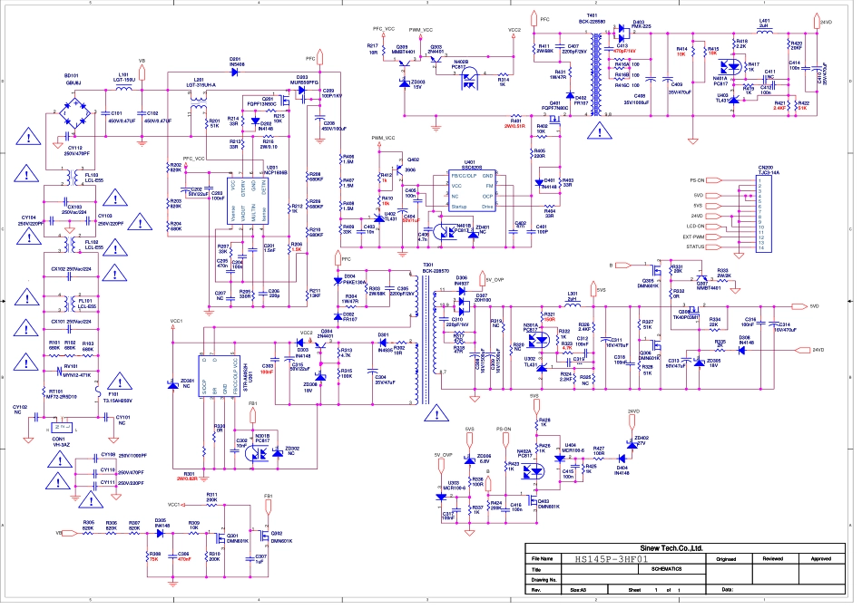 长虹HS145P-3HF01电源板电路原理图.pdf_第1页