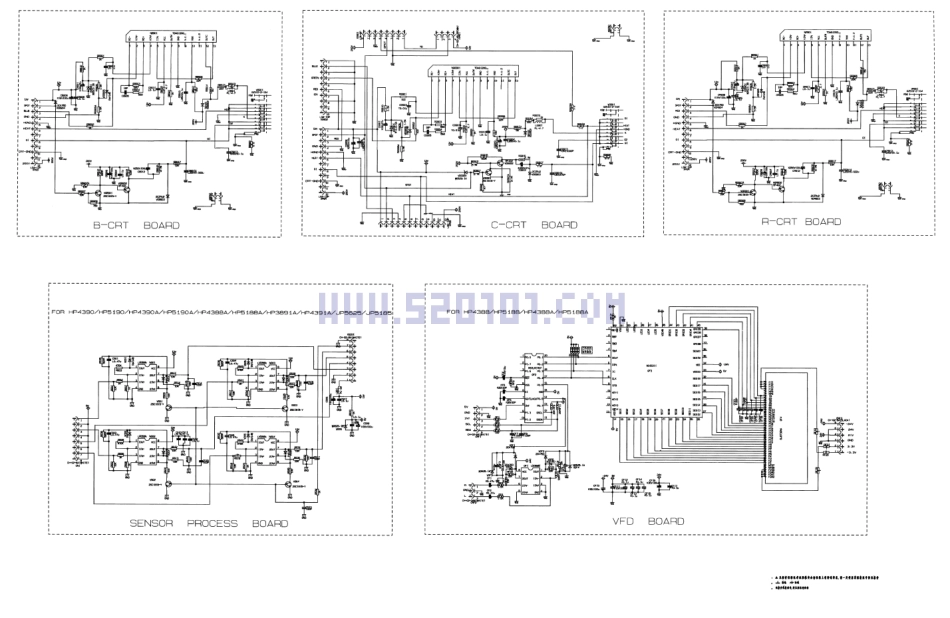 长虹HPB-CRT、C-CRT、R-CRT、SENSOR PROCESS、VFD BOARD彩电图纸.pdf_第1页