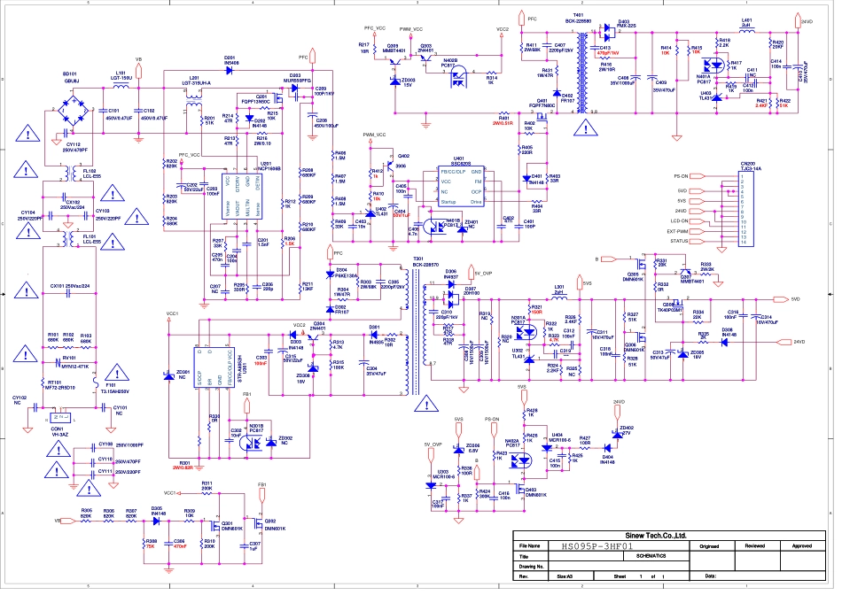 长虹HS095P-3HF01电源板电路原理图.pdf_第1页