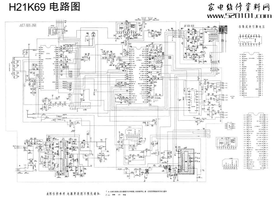 长虹H21K68彩电原理图_长虹H21K68彩电(参考).pdf_第1页