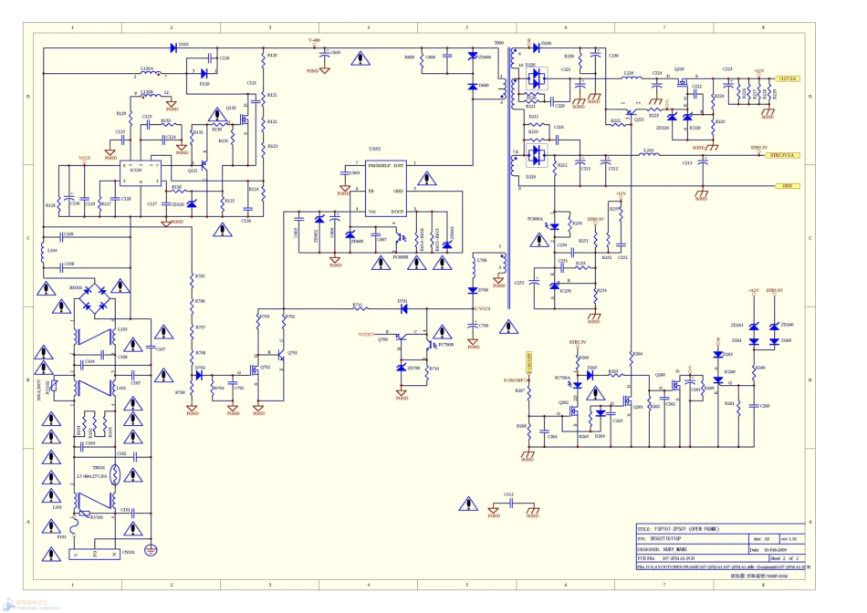 长虹FSP107-2PS01电源板（STR-W200D）原理图_长虹电源FSP107-2PS01图纸STR-W200D.pdf_第1页