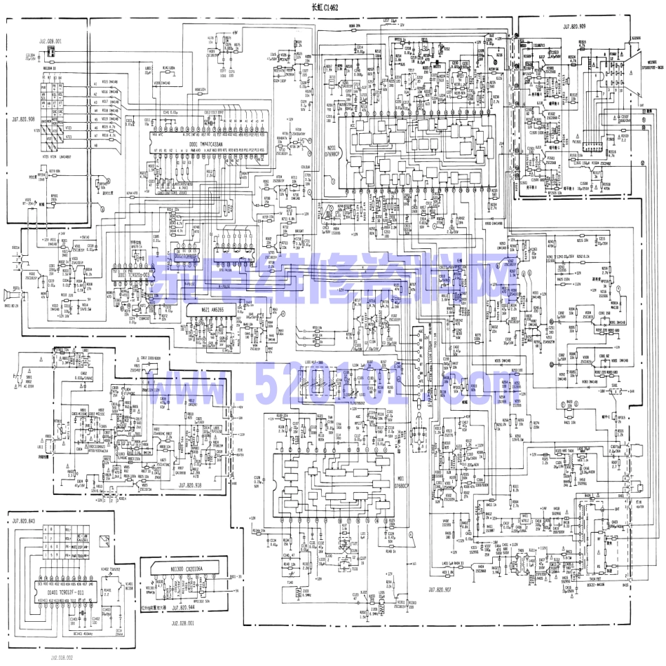 长虹C1462(TMP47C433AP+TA7680+TA7698)彩电图纸.pdf_第1页