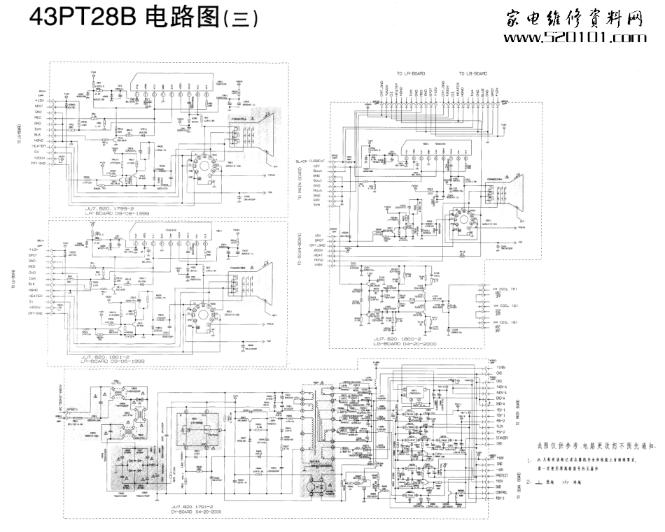 长虹43PT28B背投电路原理图_长虹背投43PT28B电路图3.pdf_第1页